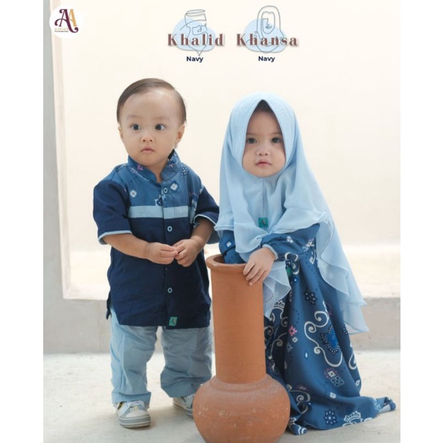 SET GAMIS DAN KOKO BABY *KHALID-KHANSA SERIES*, ORIGINAL BY A2KIDS YANG BISA SARIMBIT MAUPUN COUPLE