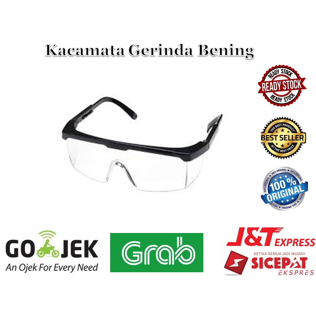 Kacamata Eco Gosave Gerinda Bening Safety Glasses Legion Kacamata Las
