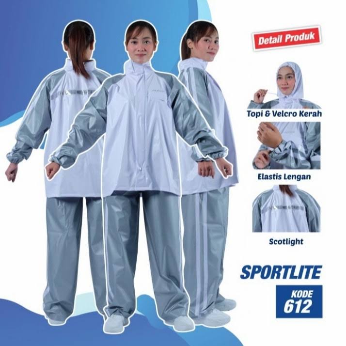 Jas Hujan Setelan Sportlite Plevia Type 612 Unisex Premium Berkualitas