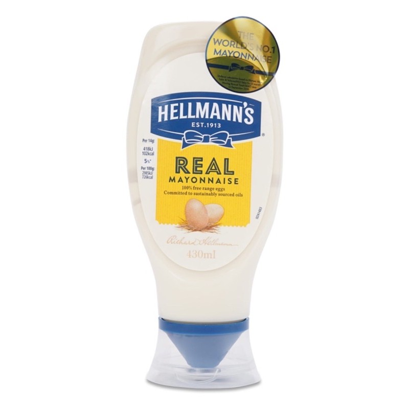 

Hellmann’s Real Mayonnaise / Light Mayonnaise Squeezy 430ml
