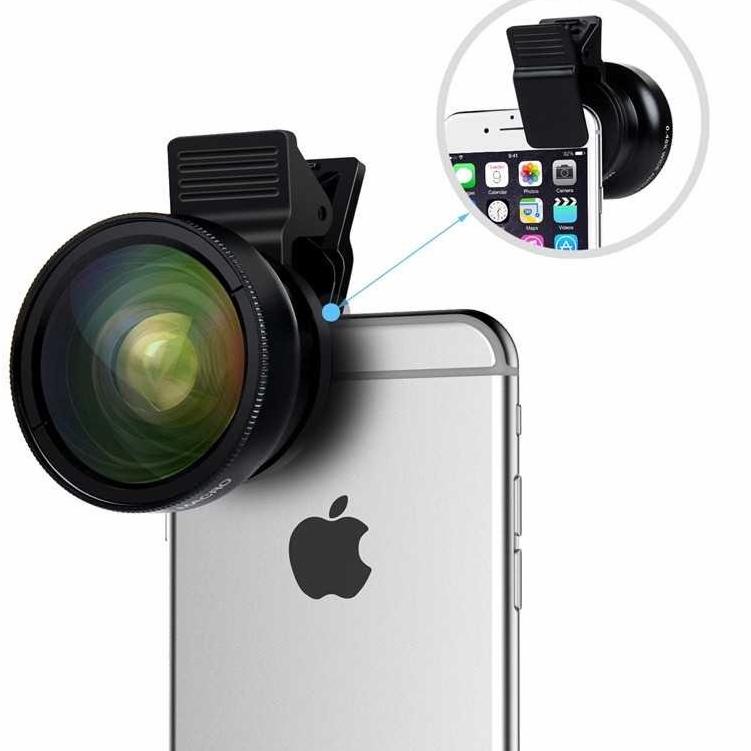 UT Lensa HP Fotografi Super Lebar Wide Angle Lens 0.45x + Macro 12.5x Untuk Smartphone Titangadget ➛ ✾ღ-1