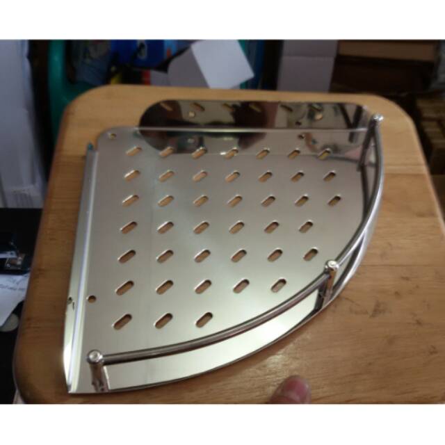 Rak sabun/shampo sudut stainless / tempat sabun