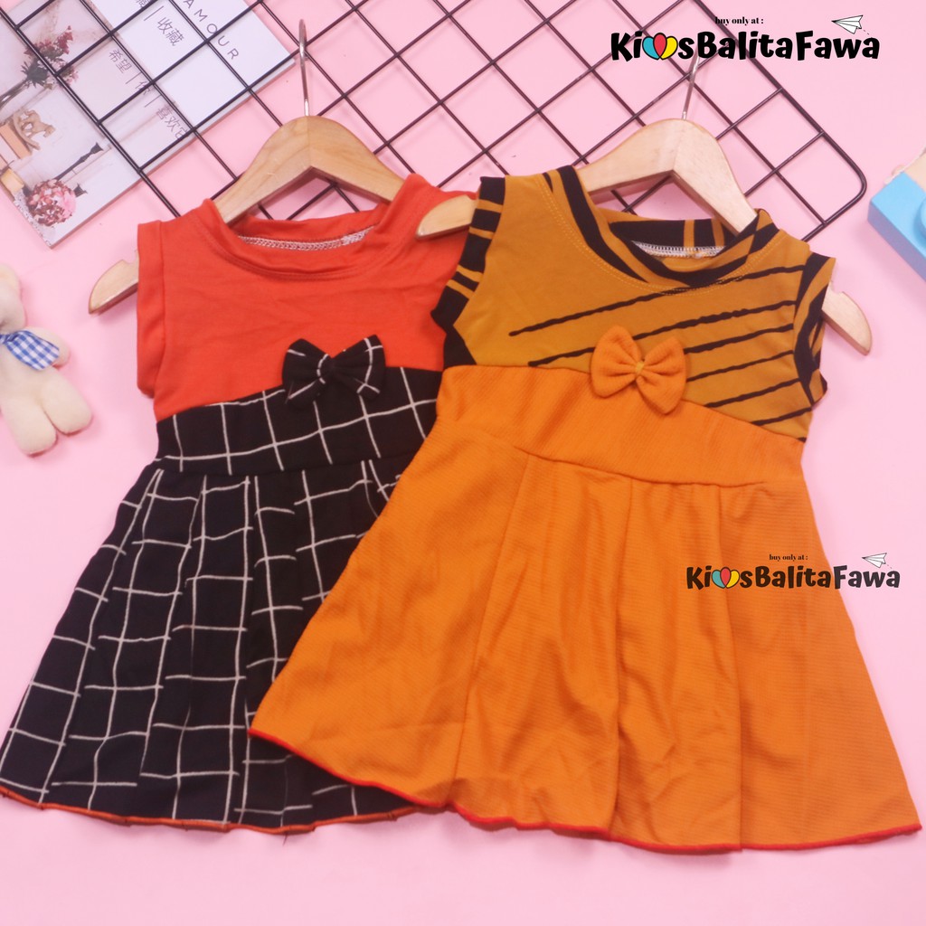 Dress Aila 6-18 Bulan / Baju Bayi Anak Perempuan Murah Gaun Yukensi Batik Harian  Murah Lucu