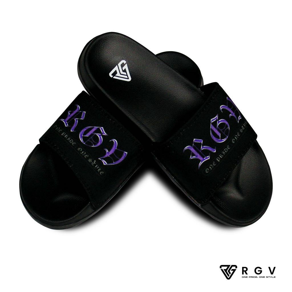 RGV - SANDAL PRIA DAN WANITA SLIDE SLIP ON SENDAL ANTI LICIN RINGAN SELOP FLAT GOTHIC PURPLE