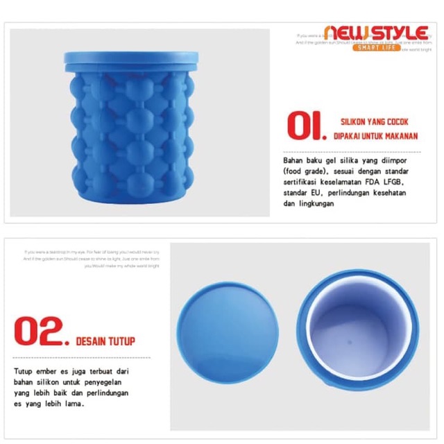 New silicone ice bucket irdle ice cube maker genie silicon