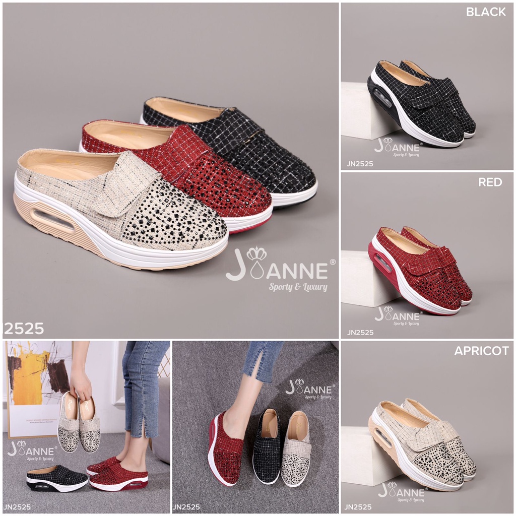 JOANNE SEPATU WANITA SLOP WEDGES SHOES #JN2525 ORIGINAL (RESTOCK)
