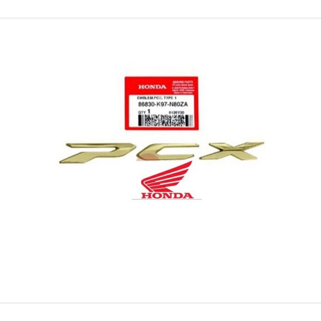 86830-K97-N80ZA emblem pcx 150 K97 warna gold asli honda