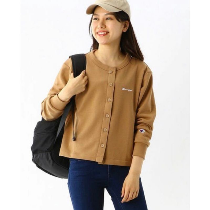 Champion Small Script Cardigan || Champion Button Sweatshirt || Cardigan Wanita