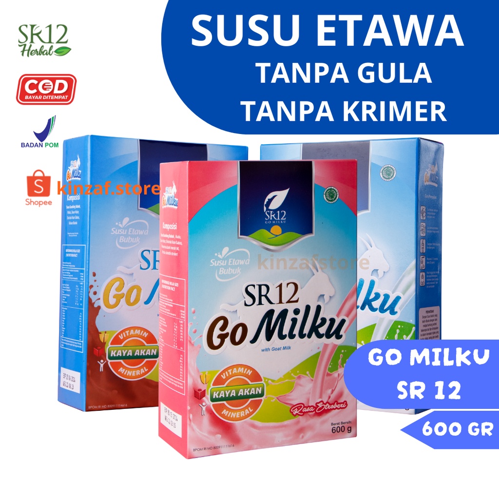 

Susu Kambing Etawa SR12 Gomilku 600gr Tinggi Kalsium Cegah Osteoporosis Baik untuk Kesehatan Jantung Halal Aman sudah BPOM