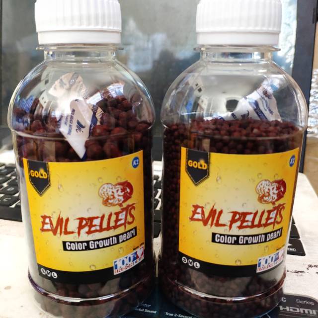PELET JAHAT EVIL PELET  100gr makanan ikan louhan lohan kontes growth color pearl mutiara golden bas