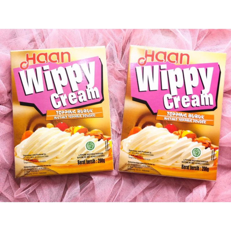 

haan wippy cream 200 gram | wippy | whipping | whipped cream bubuk haan 200 gram