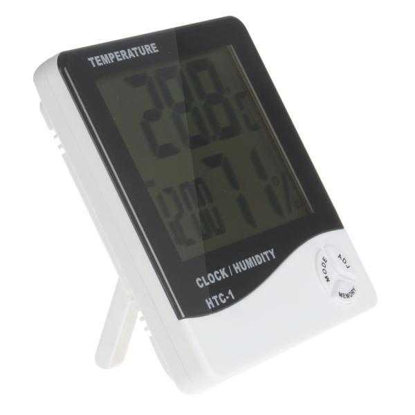 Taffware Digital Temperature Humidity Meter + Clock Calender - HTC-1