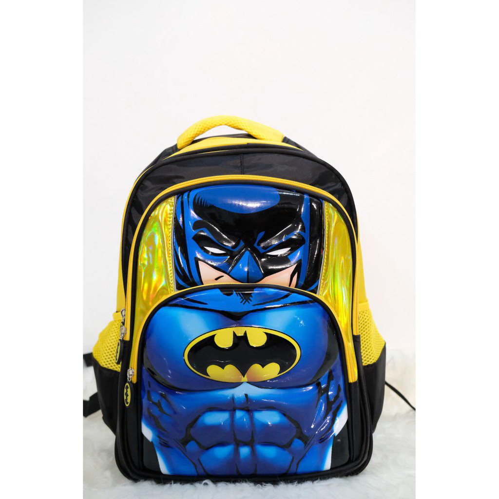 tas sekolah anak 3D SD super hero import