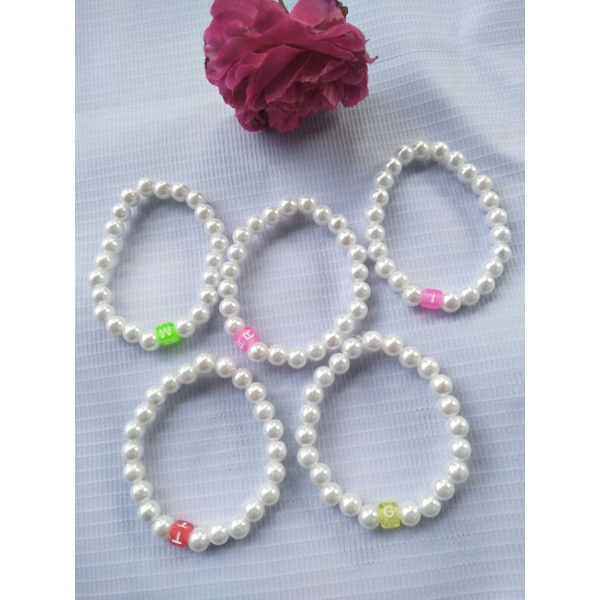Gelang Anak Huruf Mutiara
