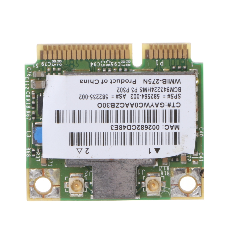 HP bcm943224hms Dual Band PCI-E WiFi Card Half Mini / g / n / n