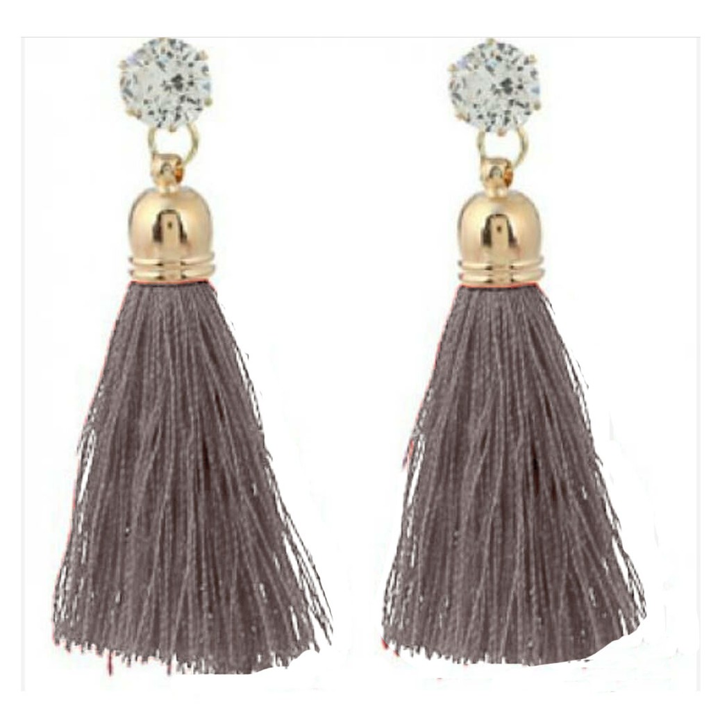 Anting Fashion Wanita  Model Tusuk Diamond  Mix Tassel MISS 53