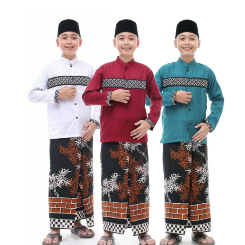 Baju Koko Anak SD-SMP Usia 8th - 13th Fashion Muslim Anak Seragam Hadroh Seragam Syubanul Muslimin