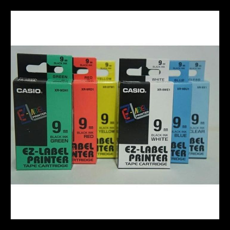 

TERBARU PITA / EZ LABEL PRINTER CASIO 9MM / TAPE CARTERIDGE REFILL ISI ULANG PAKET ALAT TULIS MURAH