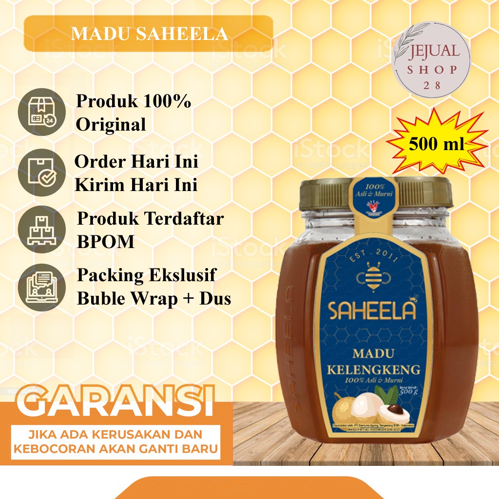 

Madu Lebah Murni Saheela 500gr 100% Original Tanpa Campuran
