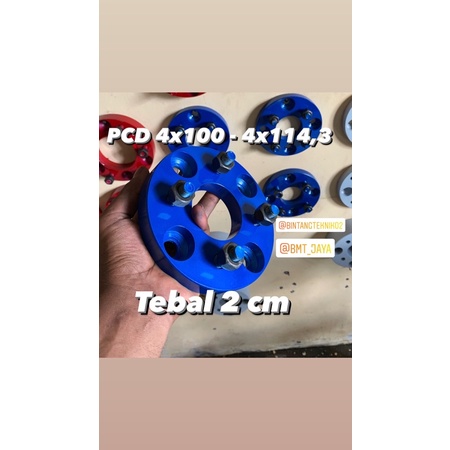 Adaptor velg Mobil 4x100 -4x114,3 Tebal 2 cm