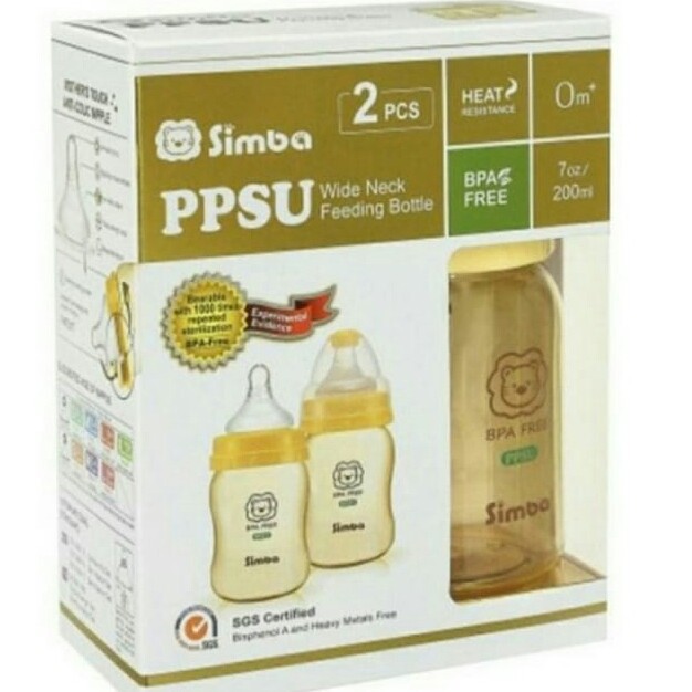 Simba Botol PPSU Wideneck Isi 2pcs - 200ml dan 360ml