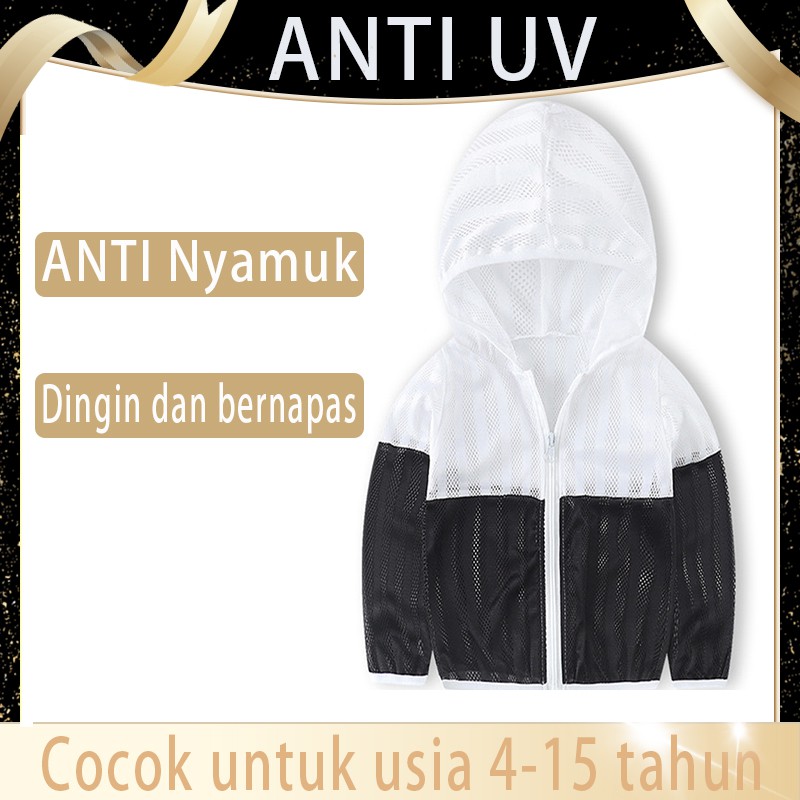 Jaket Import Anak anti uv jacket 4-15 Tahun Cocok untuk anak laki-laki dan perempuan