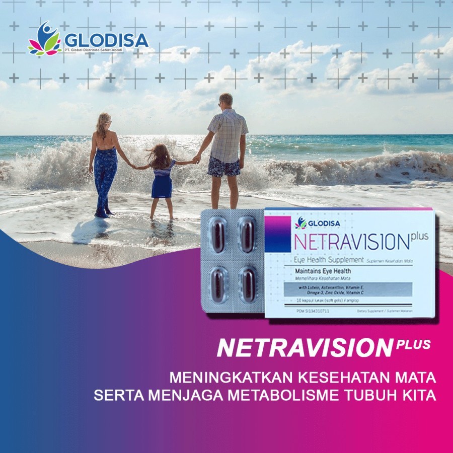 Glodisa NETRAVISION PLUS - Vitamin Mata - Suplemen Kesehatan Mata - 1 Strip