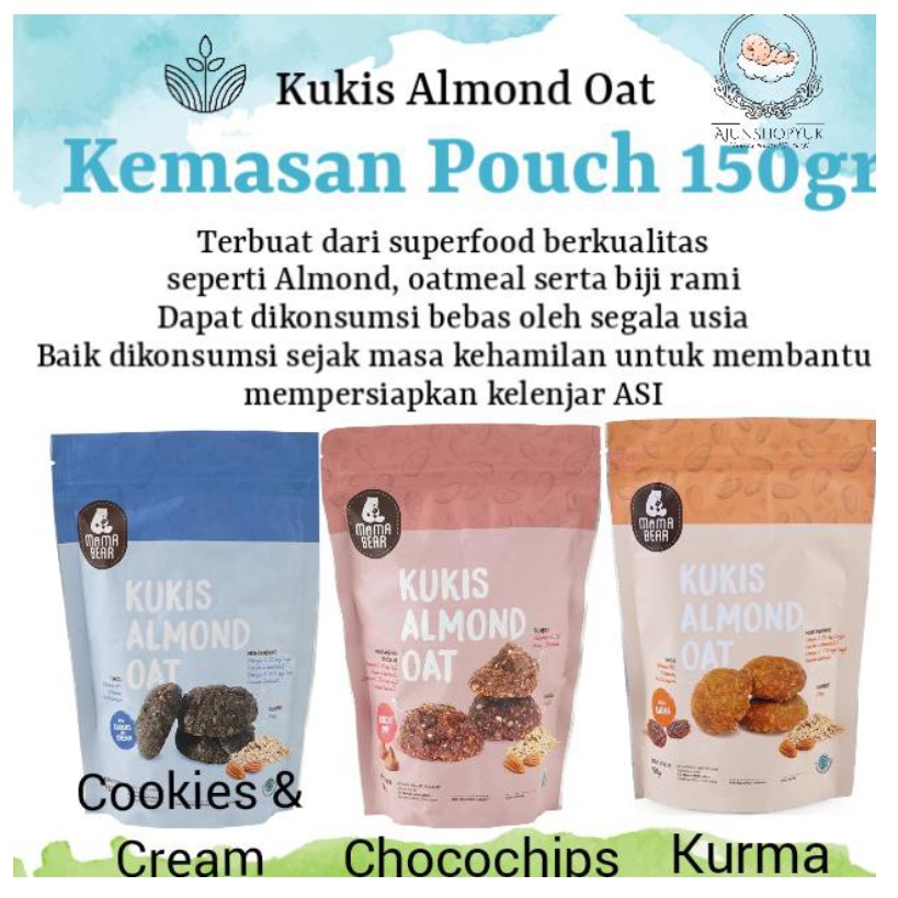 MILKY MAMA Cookies Asi Booster Kue Pelancar Asi Enak Kukis Cookies / Kookie Bites Mama Bear CBKS SBC