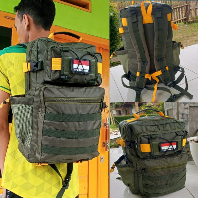 TAS RANSEL ARMY PRIA-TAS TACTICAL-TAS PUNGGUNG ARMY FREE 1 LOGO