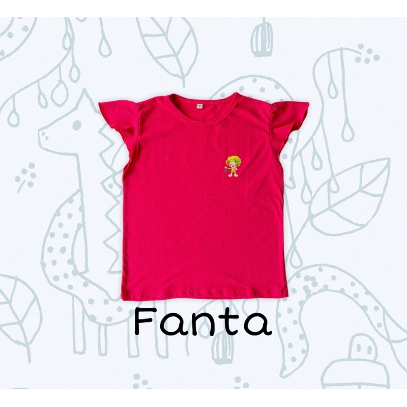 TERMURAH Baju Anak Kaos Anak Ruffle Tee Anak Perempuan Cewek Bahan Katun 2 4 6 8 10 Tahun / Kaos