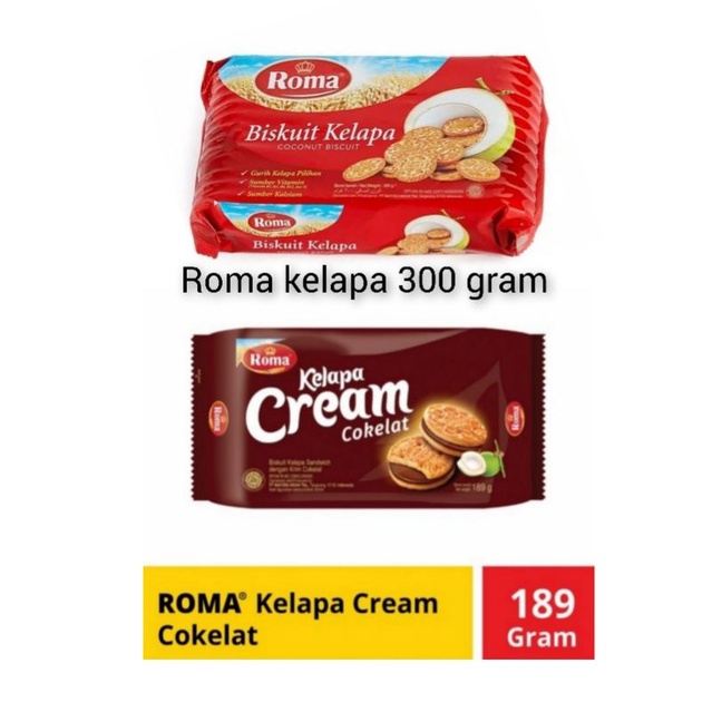 

Roma kelapa 300 gr & Roma kelapa coklat 189 gr