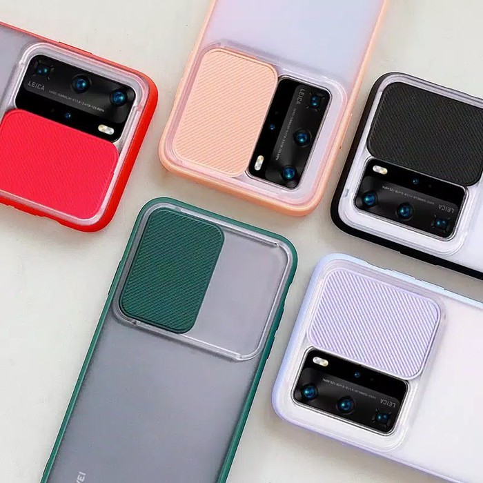 Iphone 6 6G 6s 7 7G 8 Plus X XR XS MAX SLIDE CASE PROTECTION CAMERA MATTE CANDY SLIDING PELINDUNG KAMERA