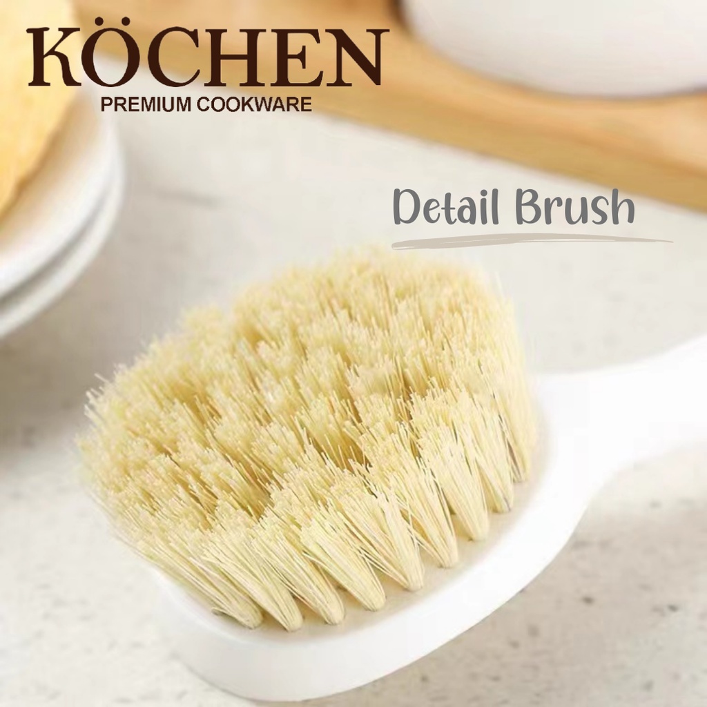 MYKOCHEN.INA Wooden Cleaning Tools Sikat Serbaguna Korea Aesthetic Minimalis Kitchen Brush Pot Cleaning Tool Diswashing Wood Brush Multifungsi Sikat Cuci Piring