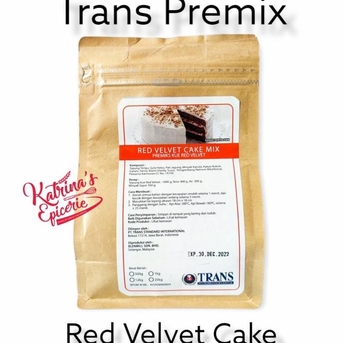 

BISA COD Trans Red Velvet Cake Mix 500 Gram Tepung Premix Kue