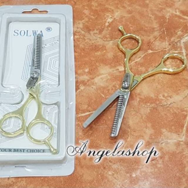 GUNTING PENIPIS RAMBUT MURAH/GUNTING  GIGI 1  (Gunting Potong Rambut Salon) GOLD 007S