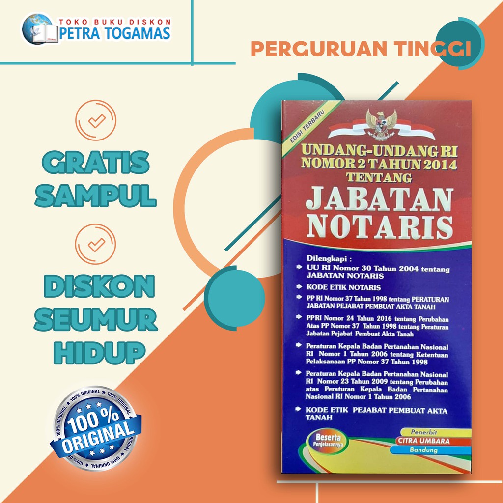 

UNDANG UNDANG RI NO.2 TAHUN 2014 TENTANG JABATAN NOTARIS ED. TERBARU // CITRA UMBARA