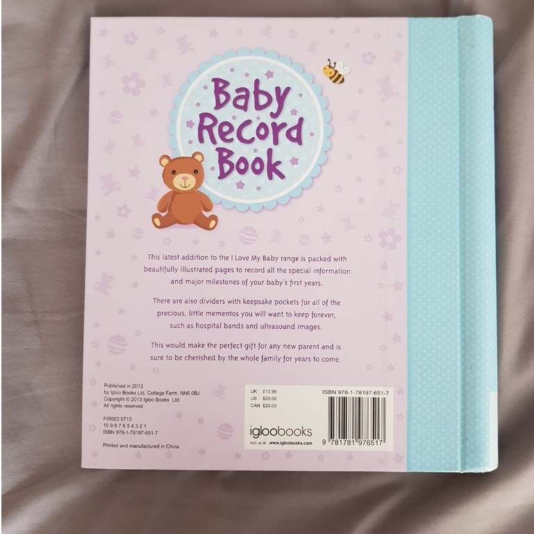 first 5 years baby record book
