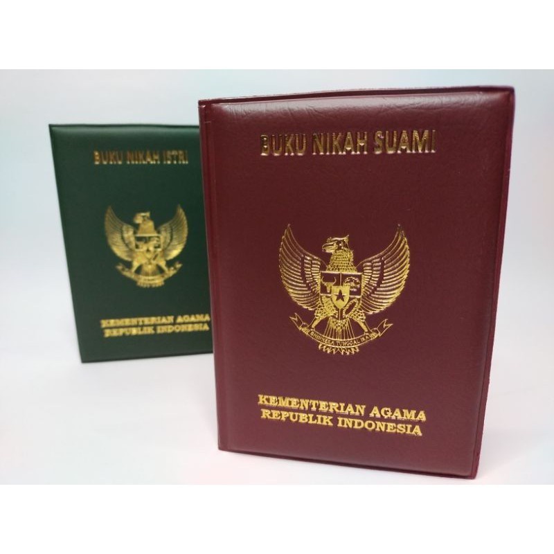 Sampul Buku Nikah Hard Cover - Hijau Merah