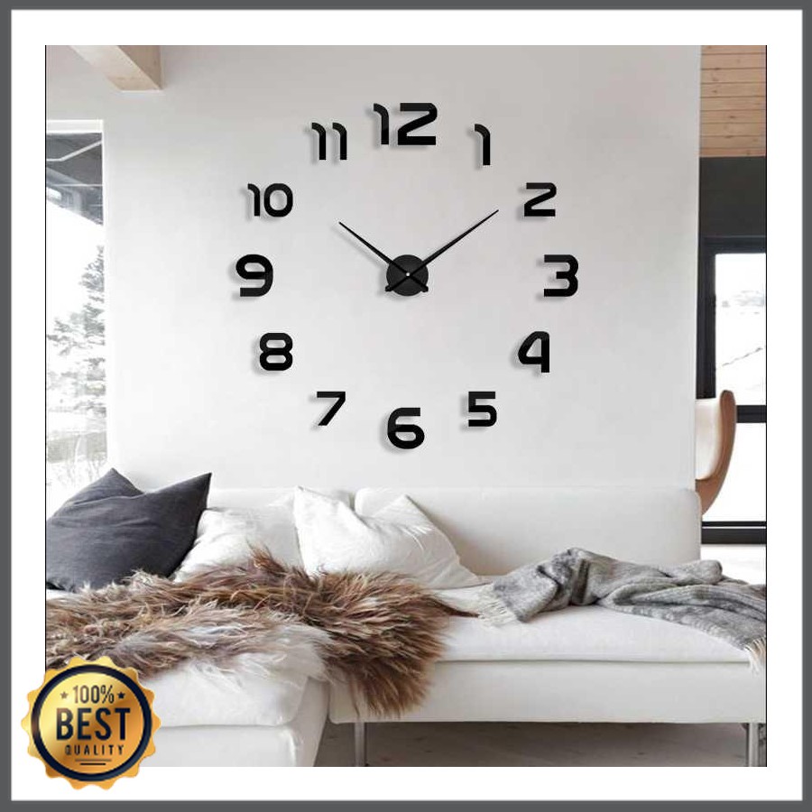 TG-JD004 Jam Dinding Besar DIY Giant Wall Clock Quartz 80-130cm - DIY-105