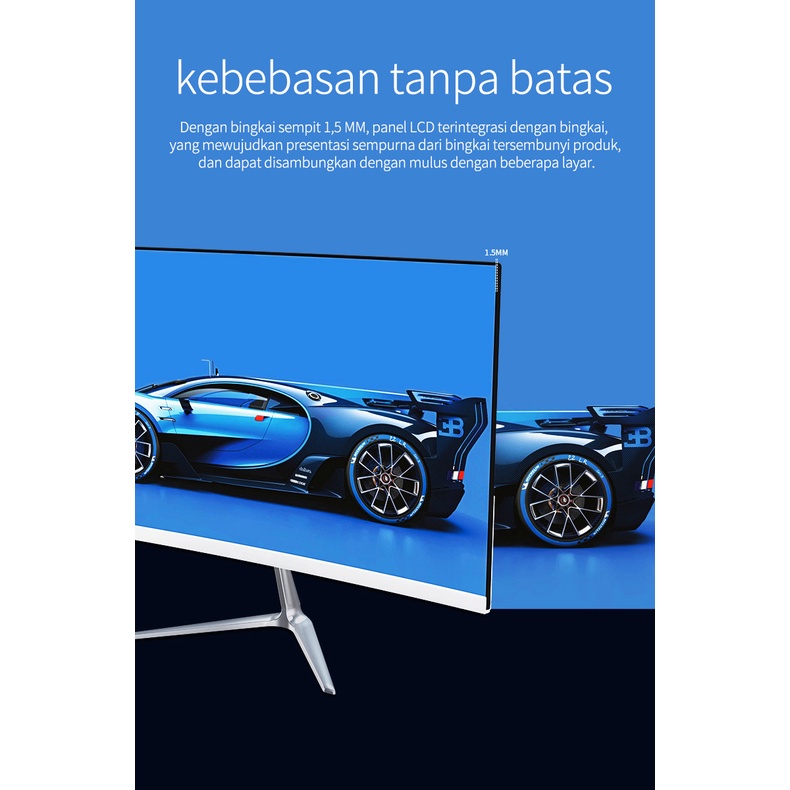 BLUE SKY Monitor definisi tinggi 27 inci yang menghadap langsung, monitor komputer gaming profesional, monitor definisi tinggi 2K/75HZ