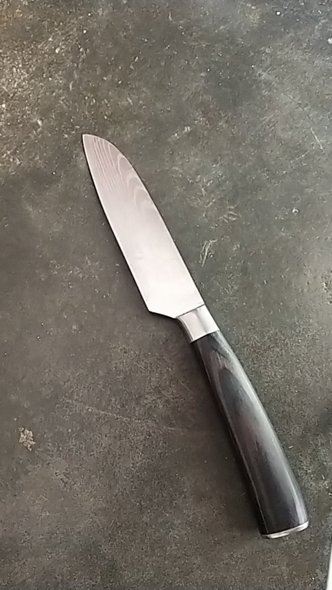 Pisau Dapur Santoku Knife Chef Damascus Pattern 5 Inch Santoku