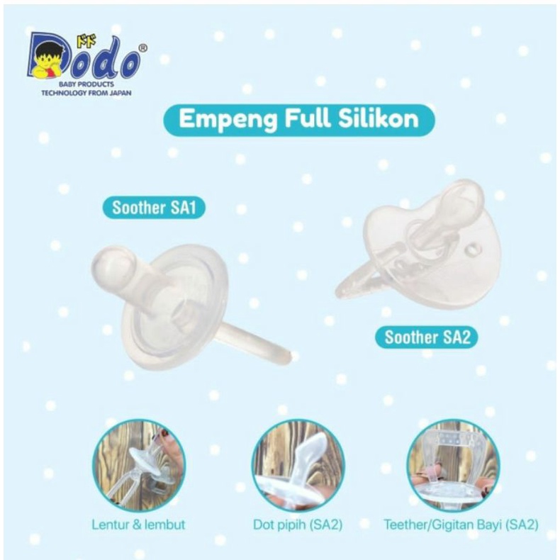 Empeng Original Silicone Gepeng SA2| Bulat SA1 | Facifier Empeng Bayi BPA Free | Empeng Orthodontic Dan Bulat DODO