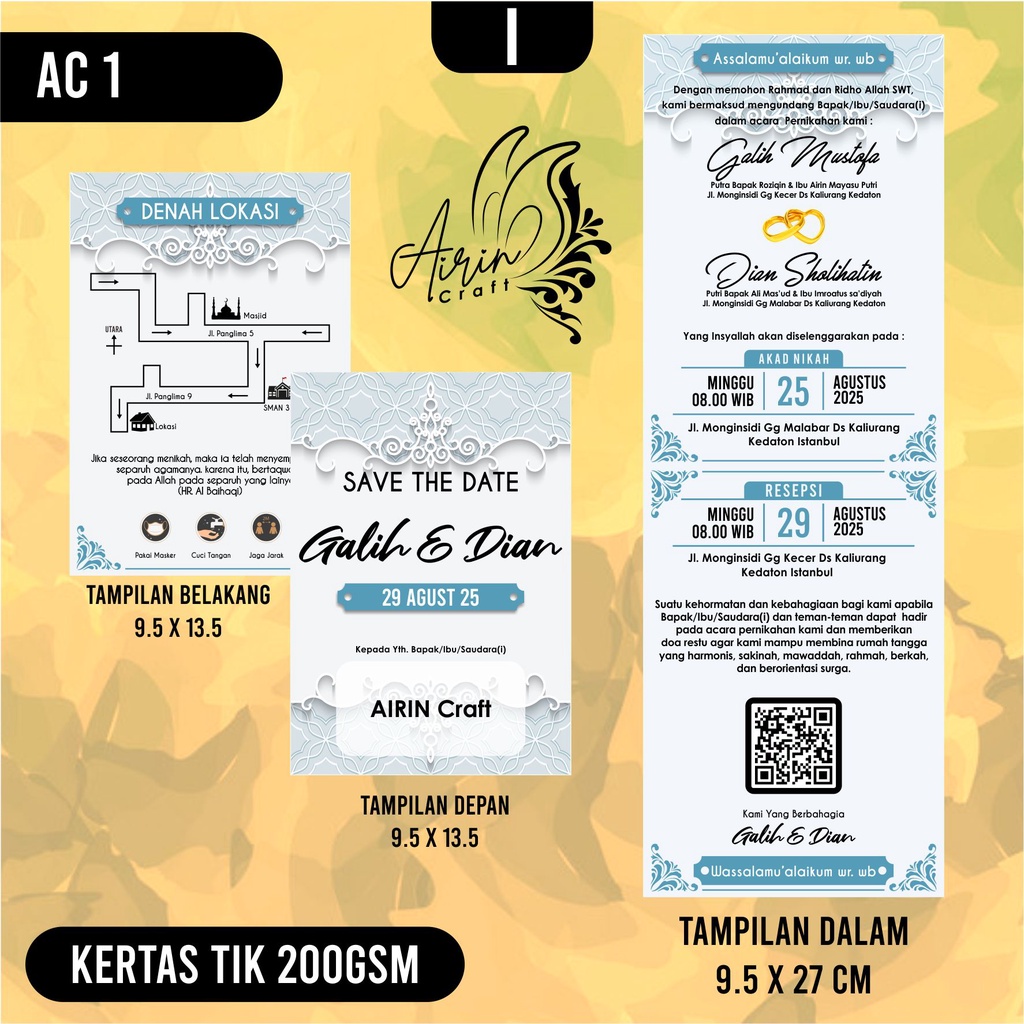 

UNDANGAN PERNIKAHAN SIMPEL ELEGAN AC 1