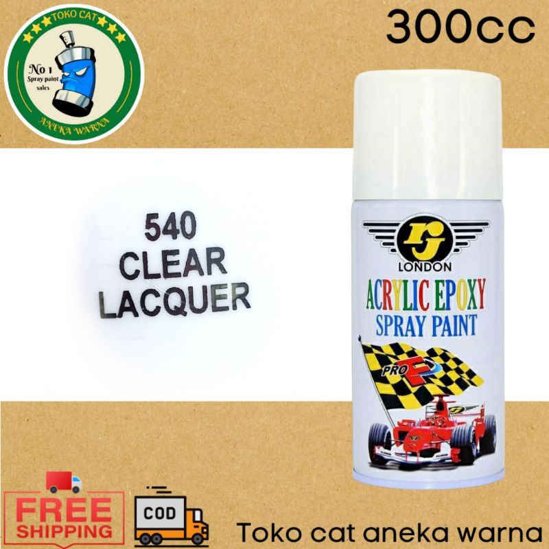 cat semprot 300cc clear gloss transparan mengkilap pernis vernis finishing rj london cat semprot spray paint pilok pilox