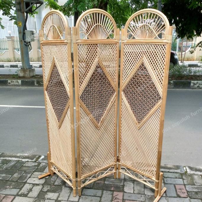 Sketsel rotan alami /pembatas ruangan