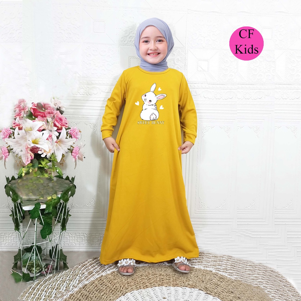 Gamis Anak Perempuan DTF Sweet Bunny CF Kids