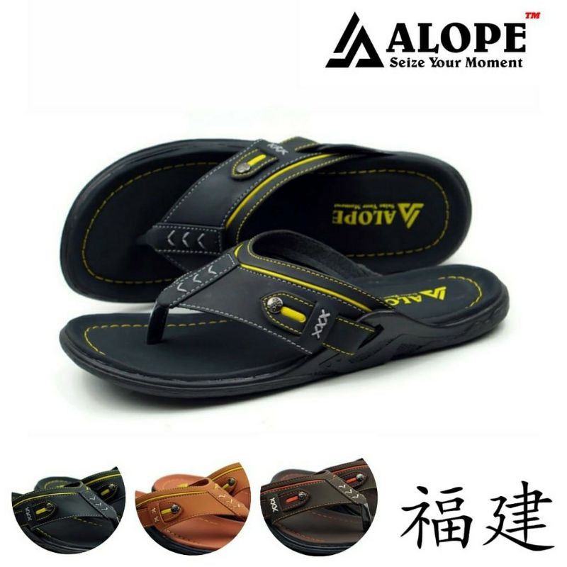 sandal kulit alope, sandal pria dewasa