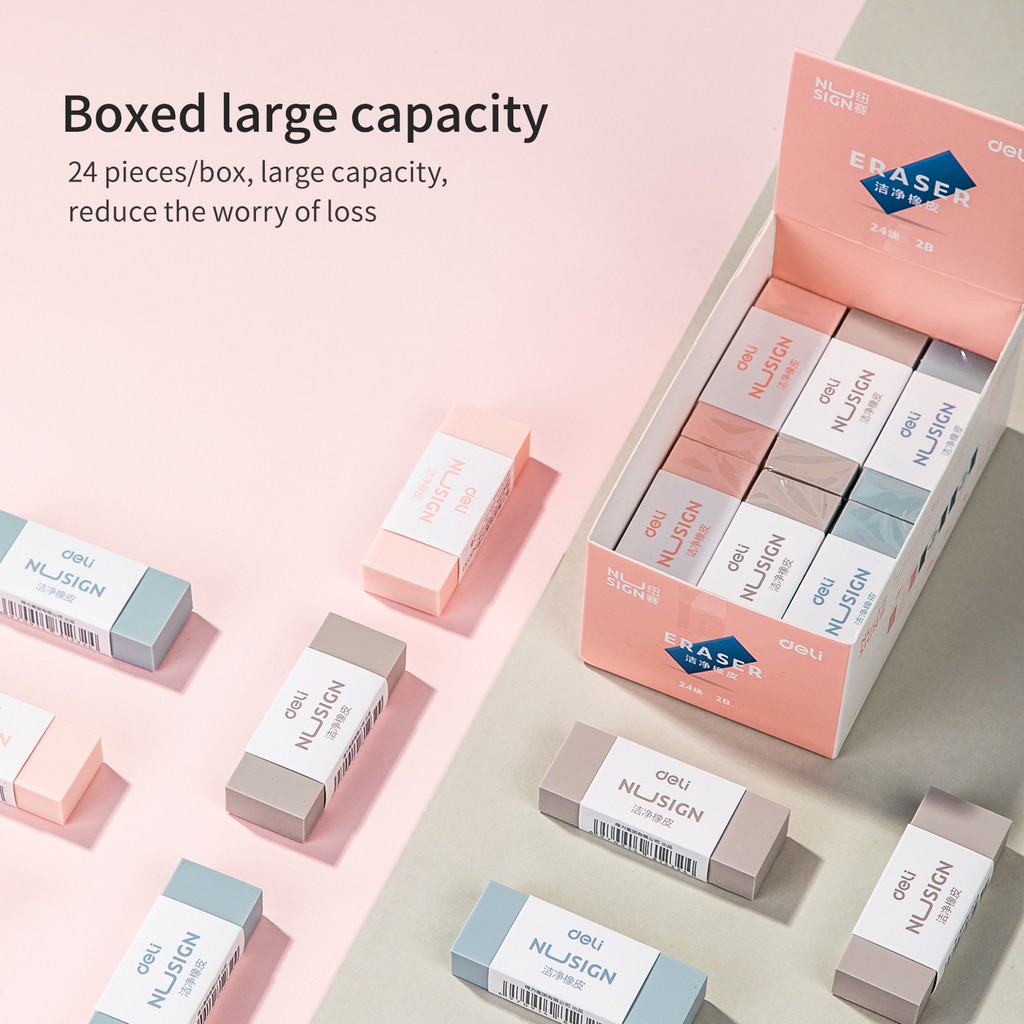 Deli Nusign Eraser / Penghapus Elastis Warna Pastel Menghapus dengan Bersih NS151 Penghapus Pensil Eraser