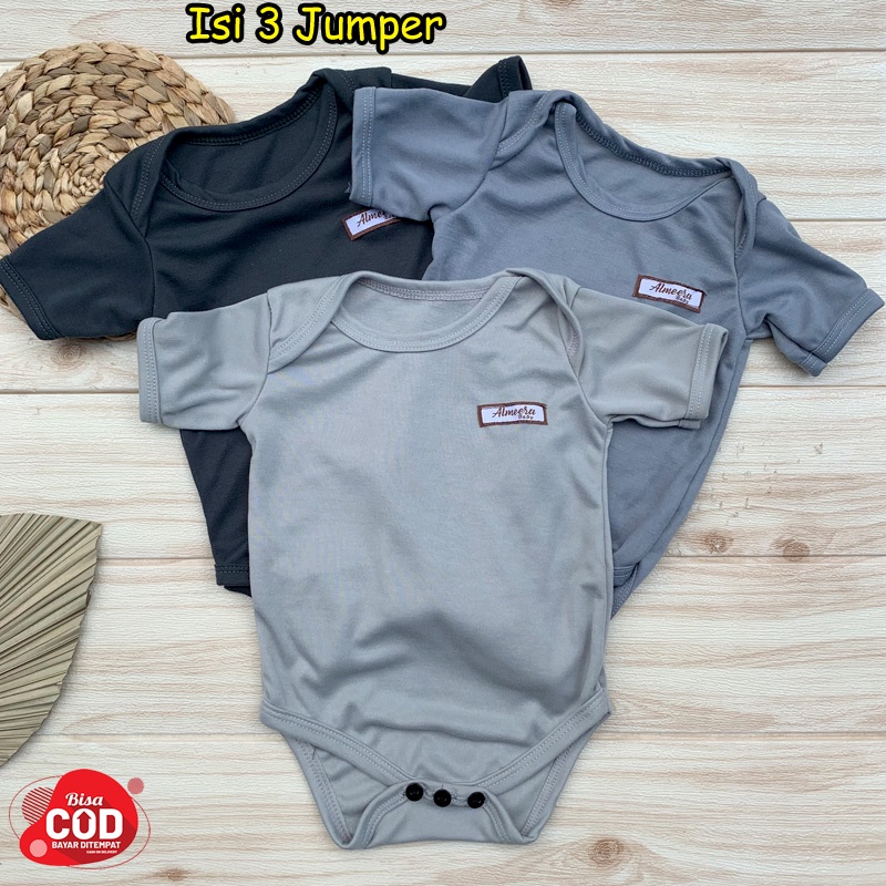 3 PCS Baju Bayi Baru Lahir Jumper Bayi Almeera Baby and Kids