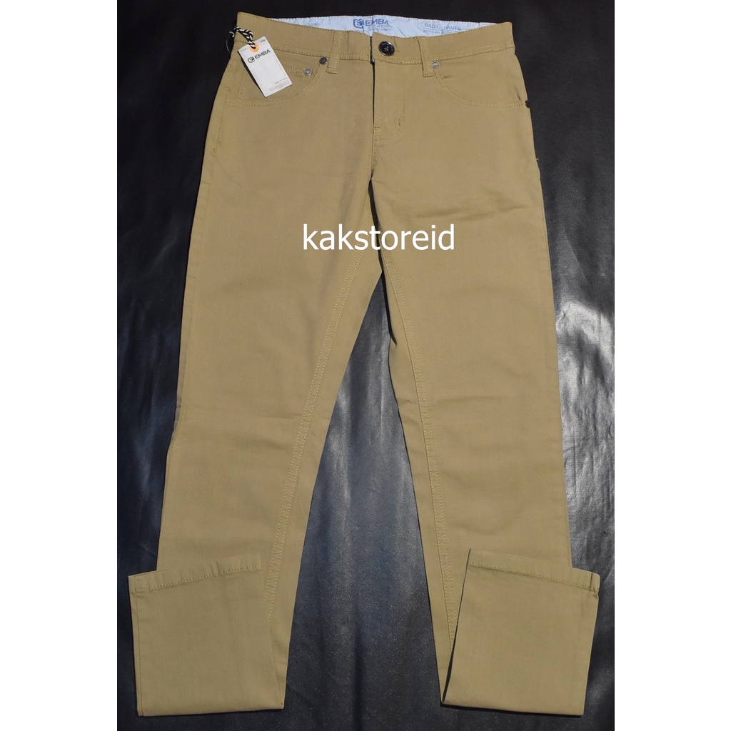 Celana Panjang Pria EMBA Jeans Khaki Slimfit FKT 13 ORIGINAL & REAL PICTURE
